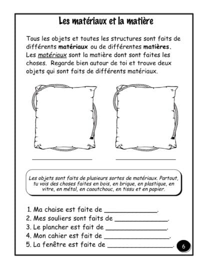 La matière et les matériaux - (1re/2e) - Une définition