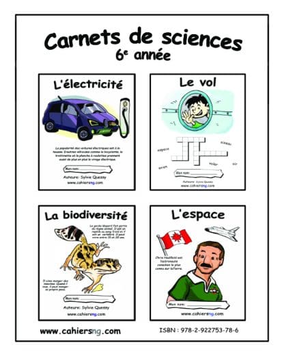 Carnets de sciences (6e année) - PDF