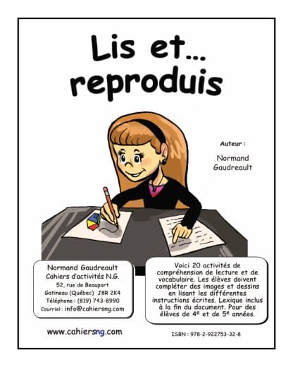 Lis et reproduis - PDF - (4e/5e) - REFAIT!