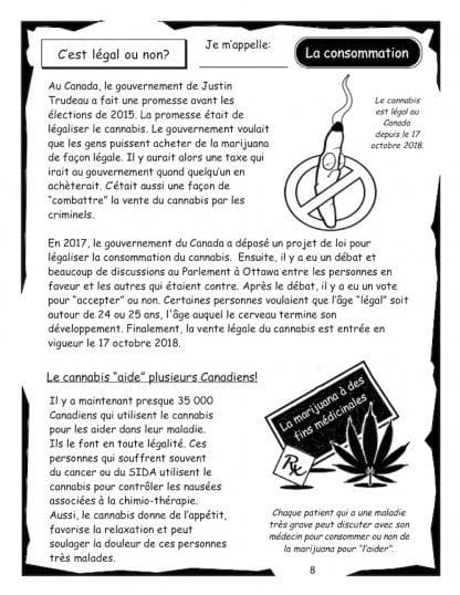 Carnet de santé (6e) - Le cannabis