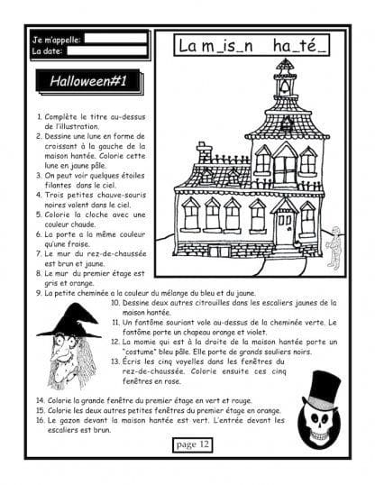 Lis et reproduis (4e/5e) - Halloween