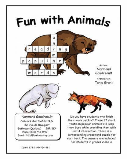 Fun with Animals - PDF - (Grades 2/3)