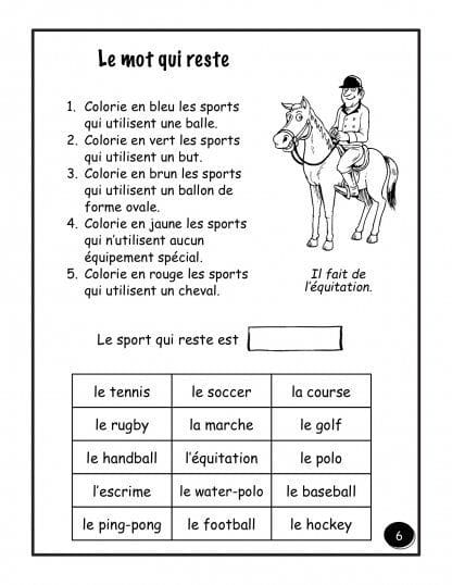 Les sports - (4e/5e) - Le mot qui reste