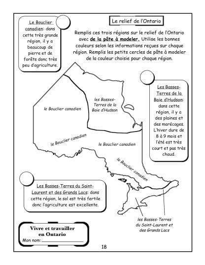 Vivre et travailler en Ontario (3e) - Le relief