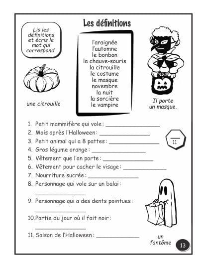 L'Halloween - (3e/4e) - Les définitions