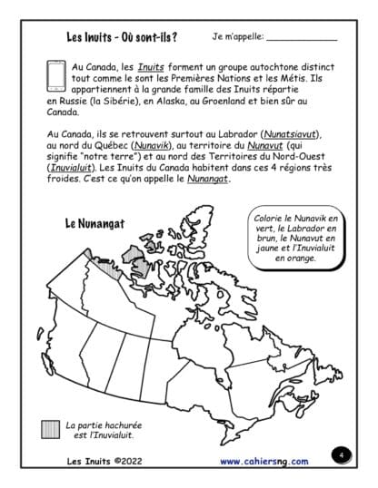 Les Inuits (5e/6e) - Où sont-ils ?