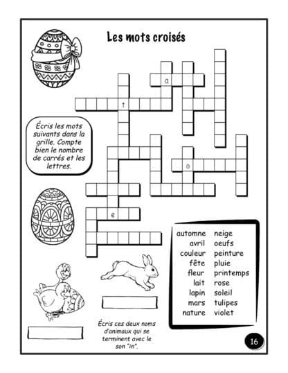 Pâques - (4e) - Les mots croisés