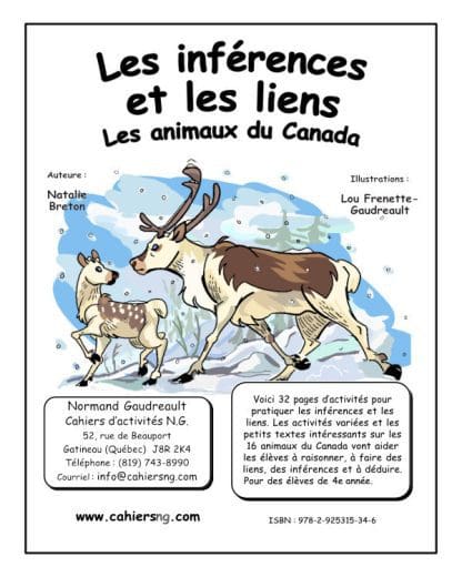 Les inférences (Animaux du Canada) - 4e année - NOUVEAUTÉ !