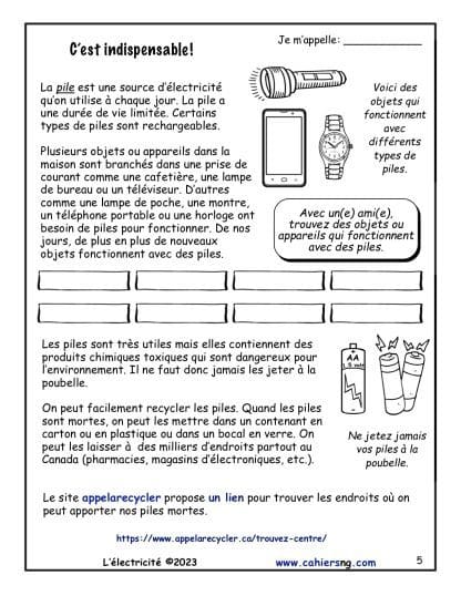 L'électricité (6e année) - Nouvelle série ! NOUVEAUTÉ ! – Image 3