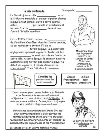 Le Canada et la 2e Guerre mondiale - (6e/7e) NOUVEAUTÉ ! – Image 3