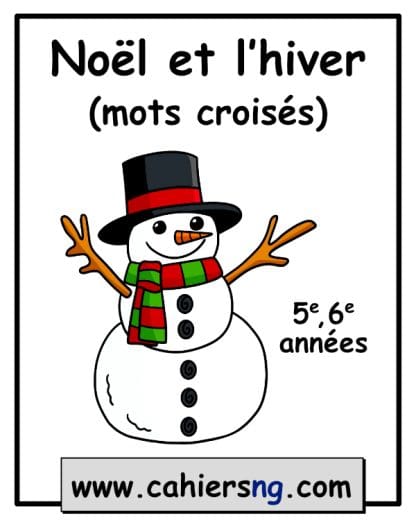 Mots croisés sur Noël et l'hiver - (4e et 5e)