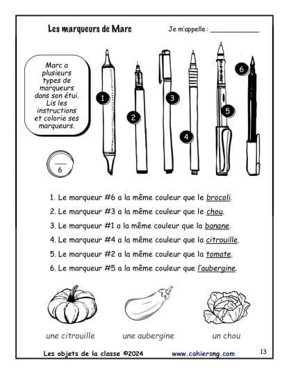 Les objets de la classe - (4e/5e) - Core French - NOUVEAUTÉ ! – Image 3