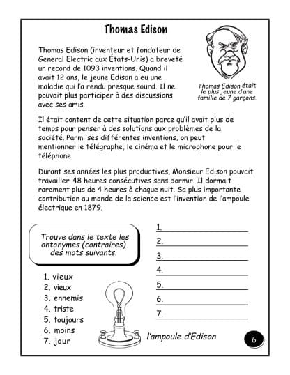 L'électricité - (6e) - Thomas Edison