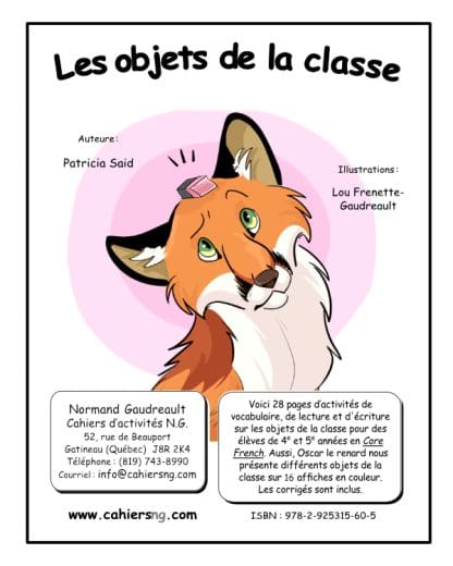 Les objets de la classe - (4e/5e) - Core French - NOUVEAUTÉ !