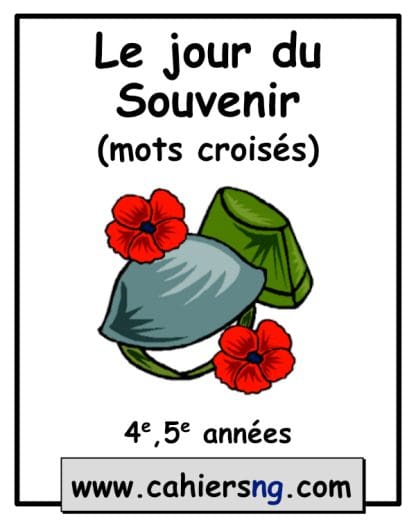 Mots croisés sur le jour du Souvenir - (4e/5e)