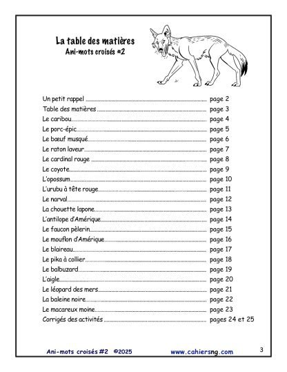 Ani-mots croisés - Volume #2 - 3e/4e années - NOUVEAUTÉ !! – Image 2